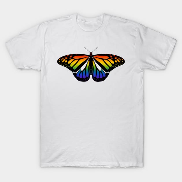 LGBTQ+ Pride Butterfly T-Shirt by brendalee